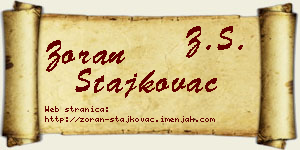 Zoran Stajkovac vizit kartica